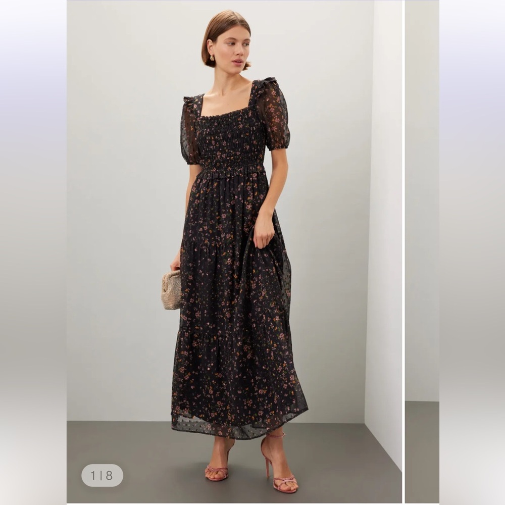 Slate & Willow Pull Sleeve Smocked Dress